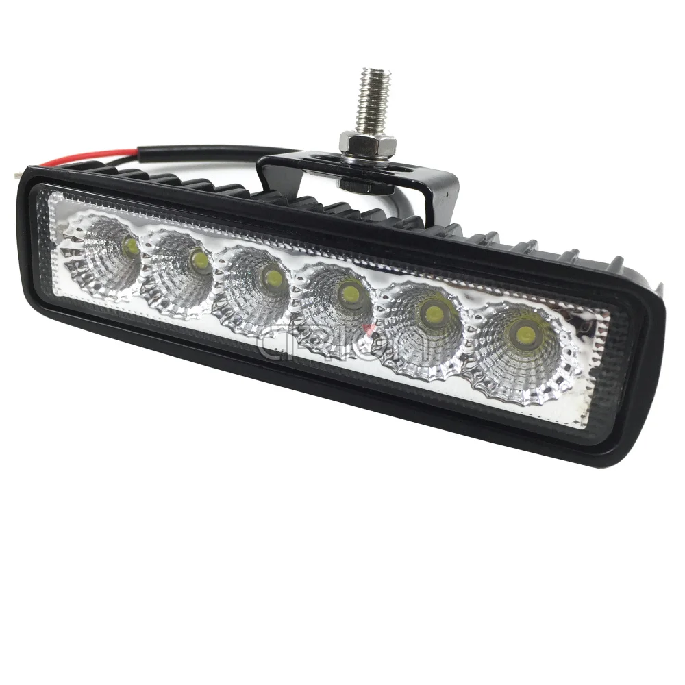 1Pcs 18W Flood 1 шт., комплект из 2 предметов, 18 Вт DRL светодиодный Спот Наводнение Светодиодный светильник рабочий светильник 9-32 в пост 4WD 12 Вольт светодиодный рабочий светильник s для внедорожника SUV машинками - Цвет: 1Pcs 18W Flood