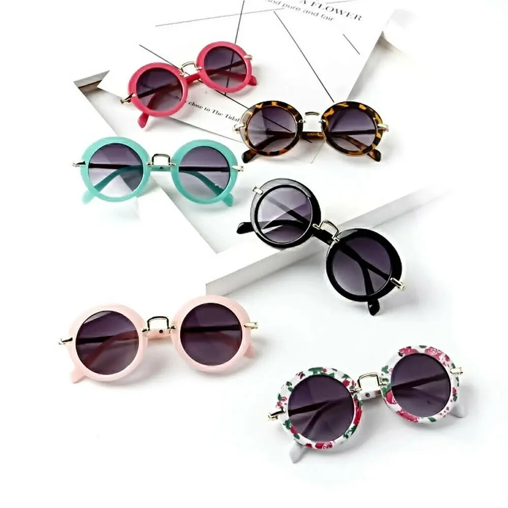 Kids Sunglasses Retro Summer Kid Toddler Sunglasses Metal Frame UV400 Protection