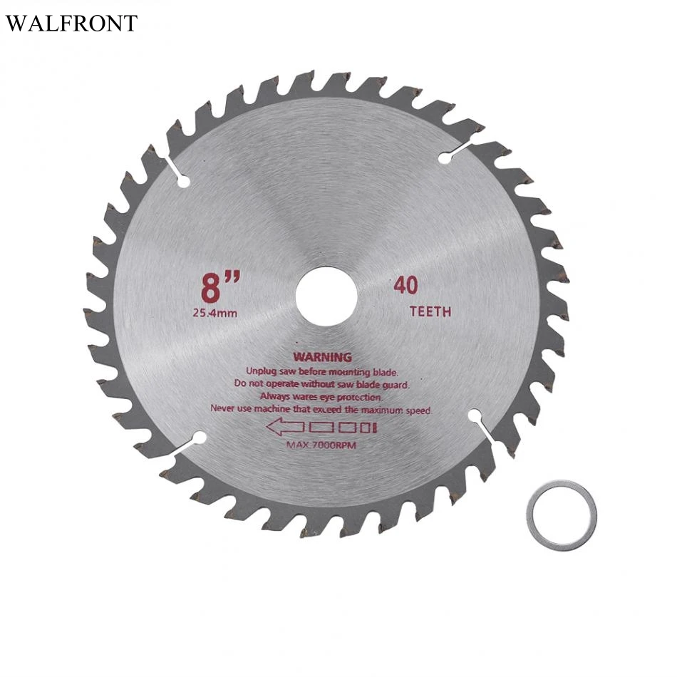 

Circular Saw Blade 8 inches 40T Teeth Cemented Carbide Circular Saw Blade Wood Cutting Tool Bore Diameter 25.4mm
