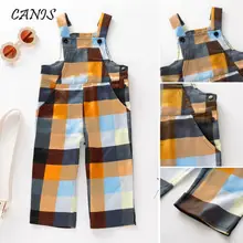 Американский клетчатый Детский комбинезон для маленьких девочек, комбинезон, штаны, детская одежда