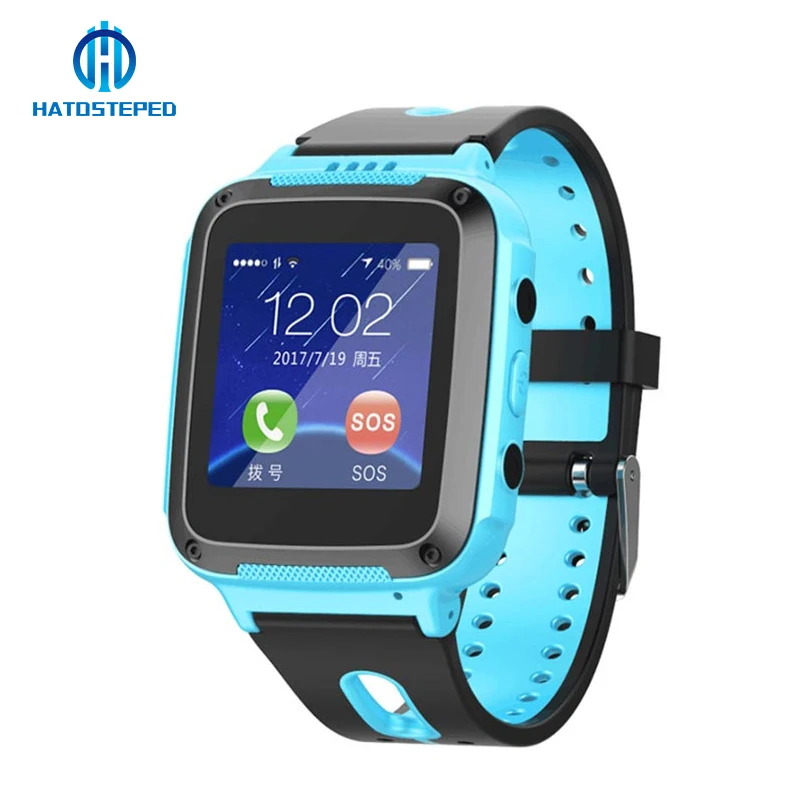 HATOSTEPED Children Smart Watch Waterproof 1.44 inch Color Touch Screen SOS Call GPS Location Finder Kids Baby Smart Watch