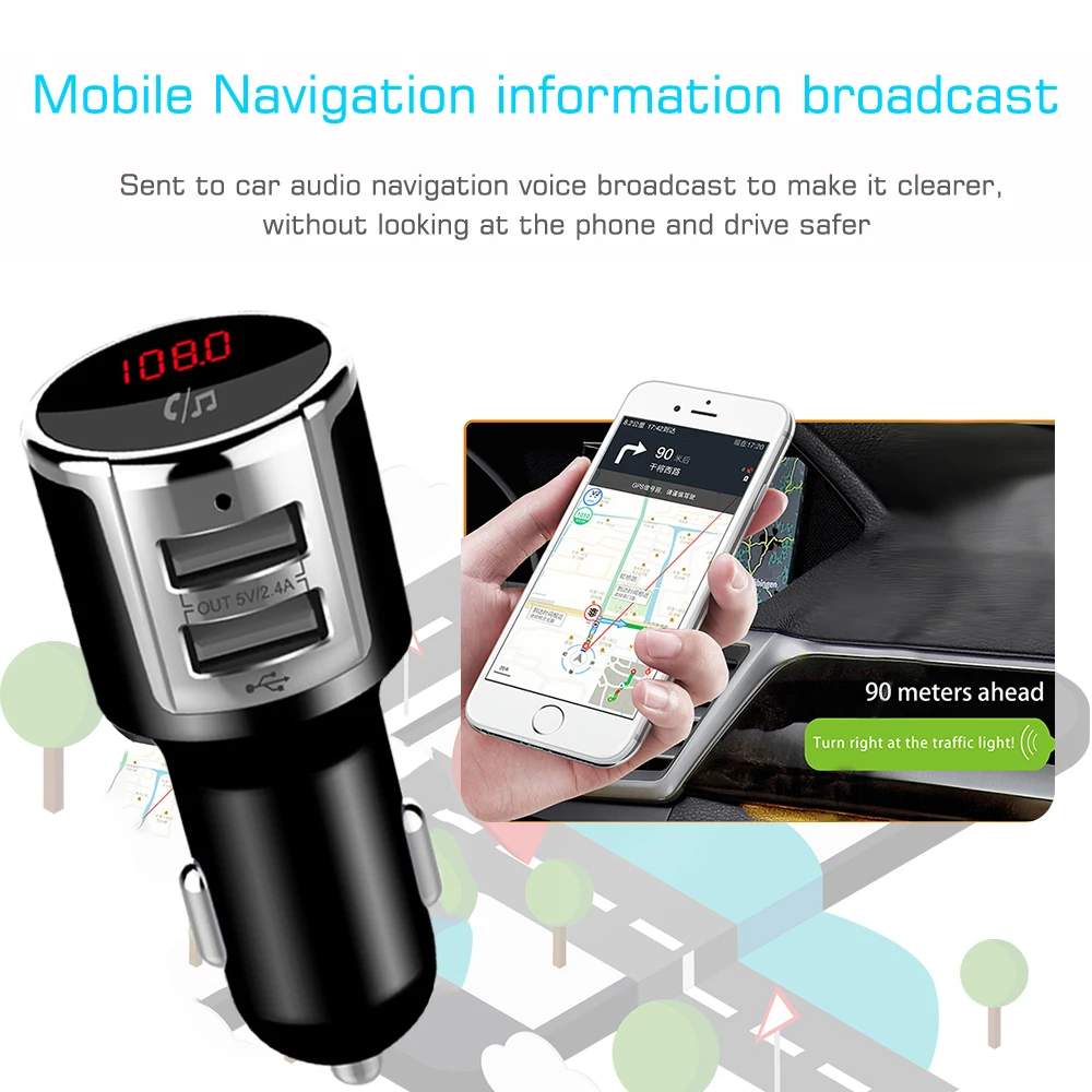 E2527 Bluetooth FM Transmitter Car Kit MP3 Player (3)