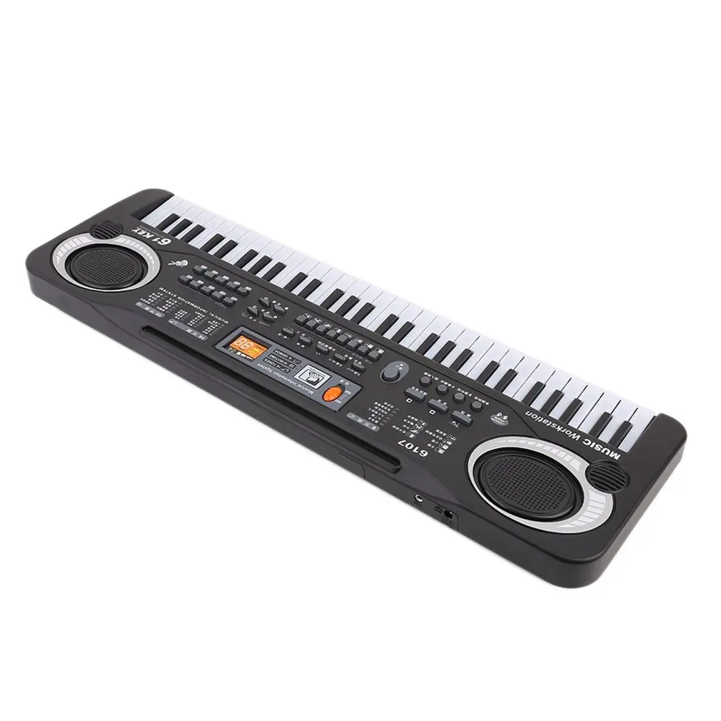Teclas de Música Novo Instrumento Musical Brinquedo Multifunction 61 Digital Teclado Eletrônico Placa Presente Crianças Brinquedos Desenvolvimento 13 Cheap Instrumento musical de brinquedo