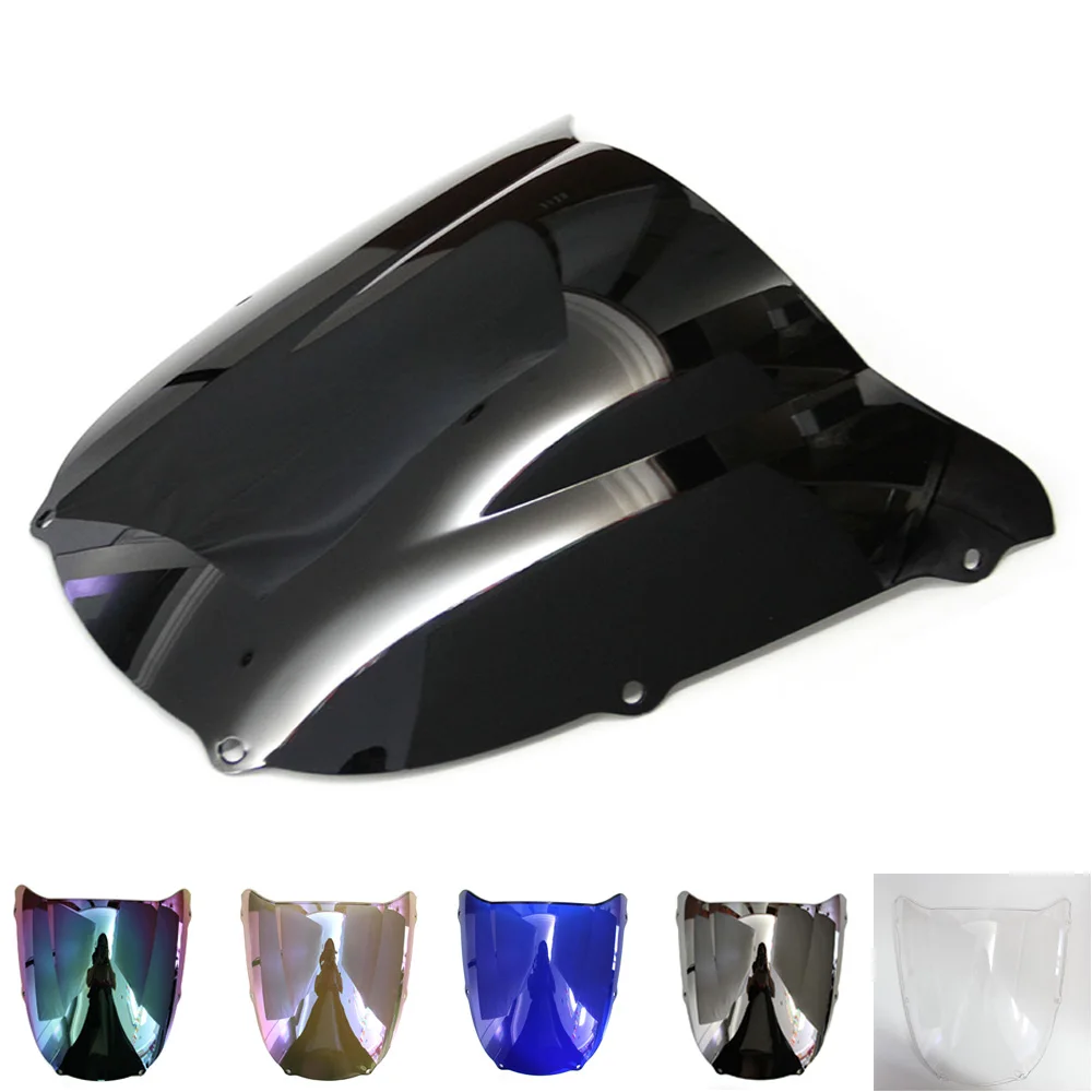 

Motorcycle Windshield Windscren Protector Double Bubble For Kawasaki ZX6R 98 99 ZX-6R 636 1998 1999 Airflow Windproof Deflector