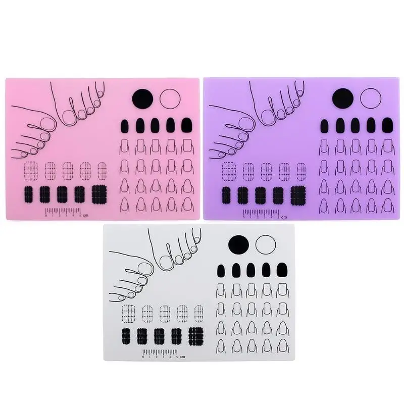 

Silicone Nail Art Stamping Mat Practice Coloring Pad Mat Polish Palette Polish Pad Stamping Nails Printing Mat For Manicure