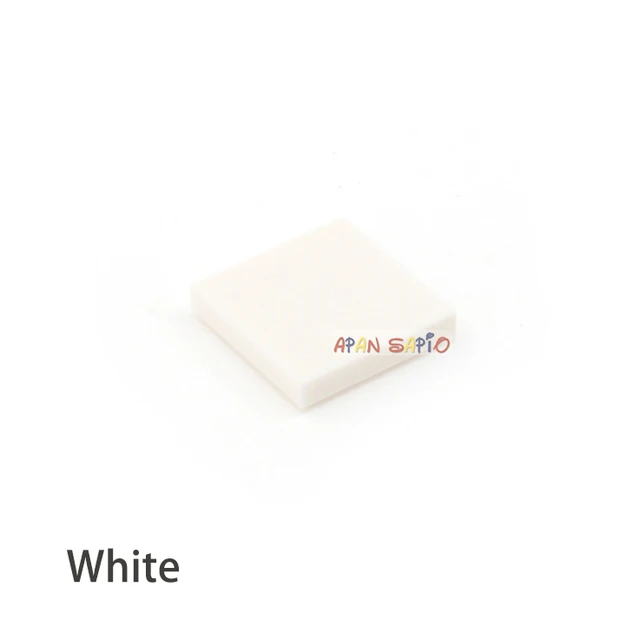 200pcs DIY Building Blocks Figure Bricks Ceramic Tile 2x2 Educational Creative Size Compatible With 3068 Toys for Children White 200pcs