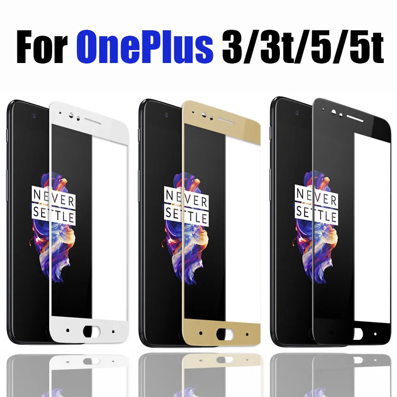 

Protective glass on the For oneplus 3t t3 t5 screen protector one plus 5 3 t 5t tempered film protection full cover protect glas