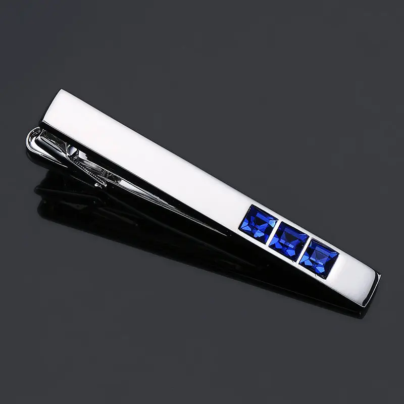 DY new high-quality enamel men's wedding tie clip high-end brand luxury design exquisite pattern crystal tie clip Free Delivery For Tie Clips