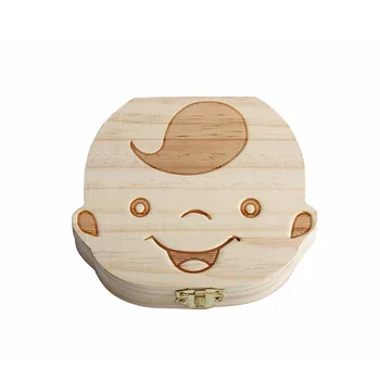 

Wood Baby Girl Boy Tooth Organizer Boxes Save Deciduous Teeth Storage Keepsakes Announcements Collecting Gift Creative