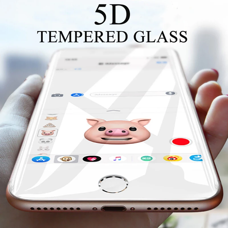 TeoYall 5D Стекло на айфон X 7 8 6 6s PLUS изогнутые закаленное Экран протектор для плюс