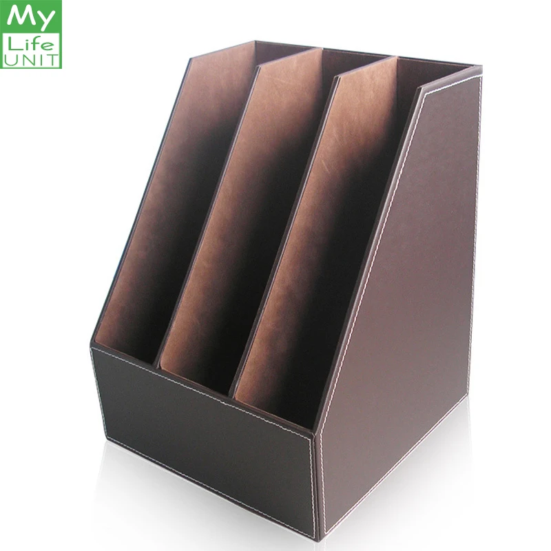 

MYLIFEUNIT High quality Desktop Leather Files Holder Magazine Finishing Data Your Files Storage a Business Office Supplies