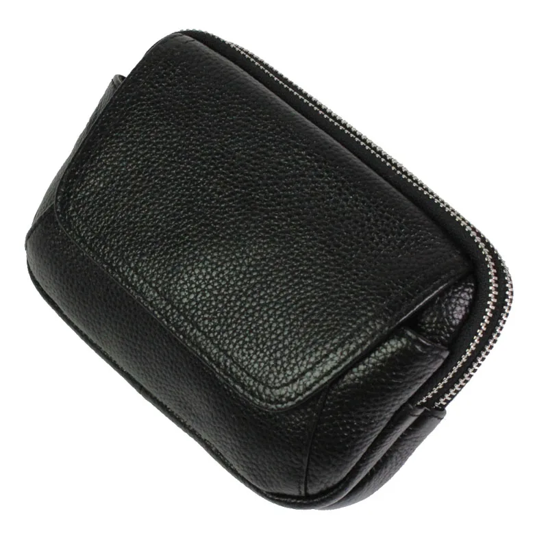 

Genuine Leather Case Cell Mobile Phone Bags First Layer Cowhide Men Loop Skin Belt Purse Fanny Pack Casual Waist Bags