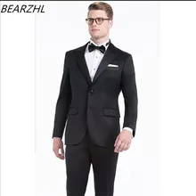 Тонкий костюм мужские костюмы высокого качества на заказ смокинг Свадебная официальная одежда