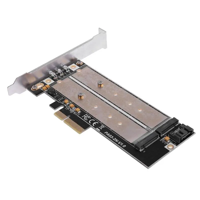 M.2 NVMe SSD NGFF в PCIE адаптер B Ключ+ M ключ интерфейсная карта с 7pin SATA кабель добавить на карту для 2230-2280 размер m2 ssd