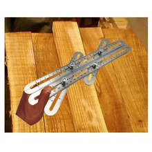 Multi function Adjustable Four Sided Folding Measuring Tool Multi Angle Template Scale Ruler