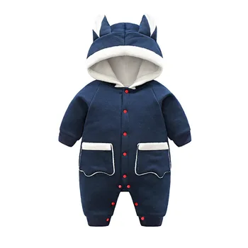 

2018 New Animal style Baby cotton coat Infant Clothing Baby Boy Girl Clothes Cute Cartoon Hooded Winter Warm Jumpsuit Costume