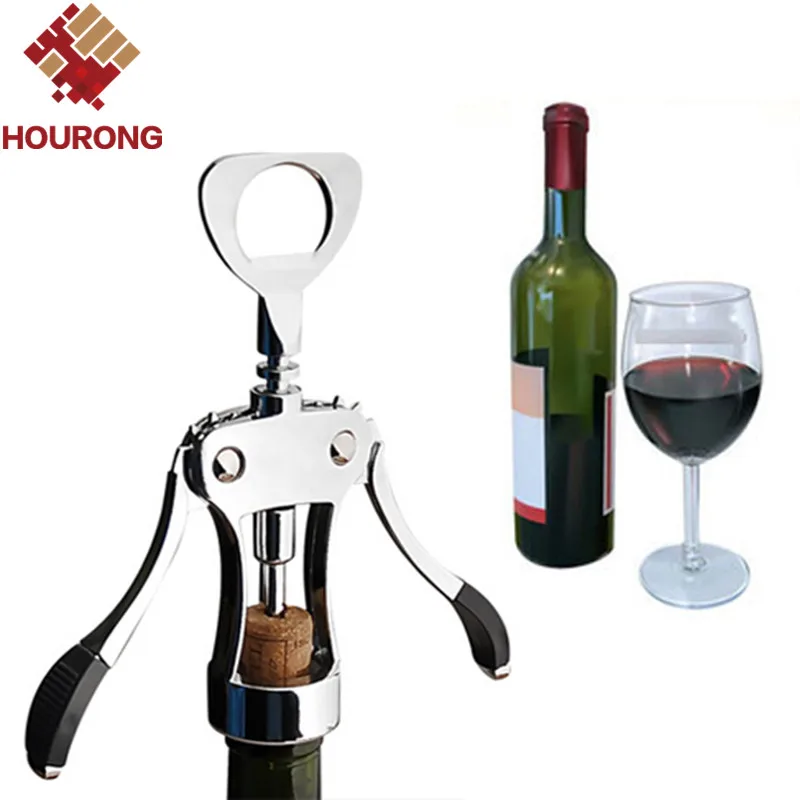 hourong 1pc professional stainless steel wine bottle opener handle pressure corkscrew wine hourong 1pc professional stainless steel wine bottle opener handle pressure corkscrew wine