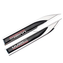 2 x крыло кузова автомобиля боковой Металлический Хром Цинк нож из титанового сплава боковой 3D значок с эмблемой наклеивающиеся Переводные картинки для детей WRC FIA чемпионат мира ралли