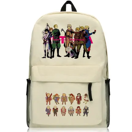 

APH Axis Powers Hetalia Cosplay Backpack Anime hetalia cartoon Oxford School Bag Unisex