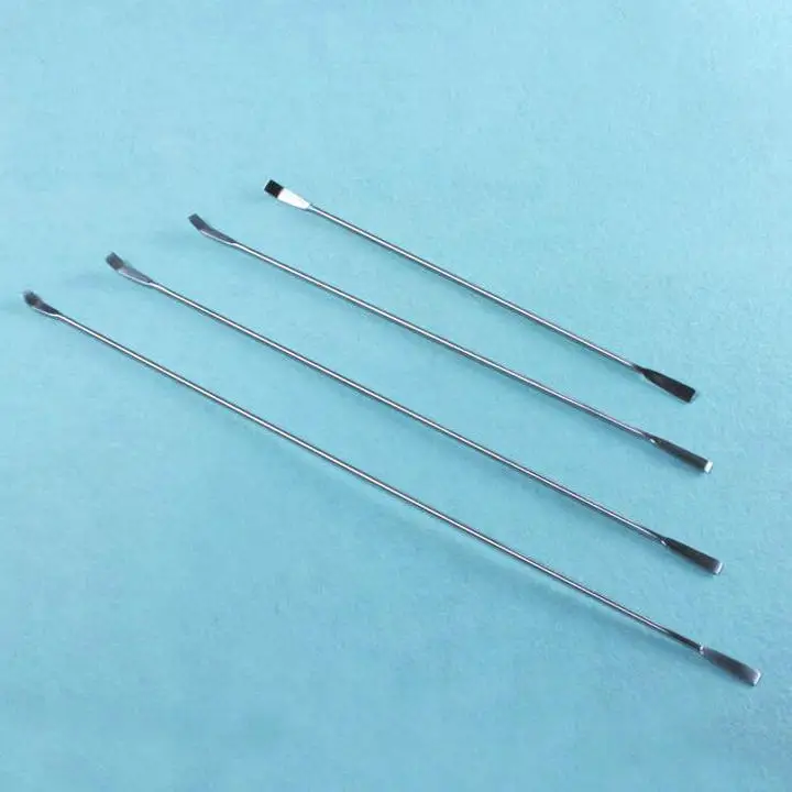 10Pcs/lot Stainless steel double head lab reagent Spatula, medicine