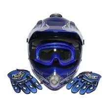 Youth font b Kids b font Blue Skull Dirt Bike ATV Motocross ATV font b Helmet