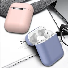 Мягкий силиконовый чехол для наушников для Airpods, ультратонкий противоударный защитный чехол для наушников, чехол для наушников Airpods, 12 цветов
