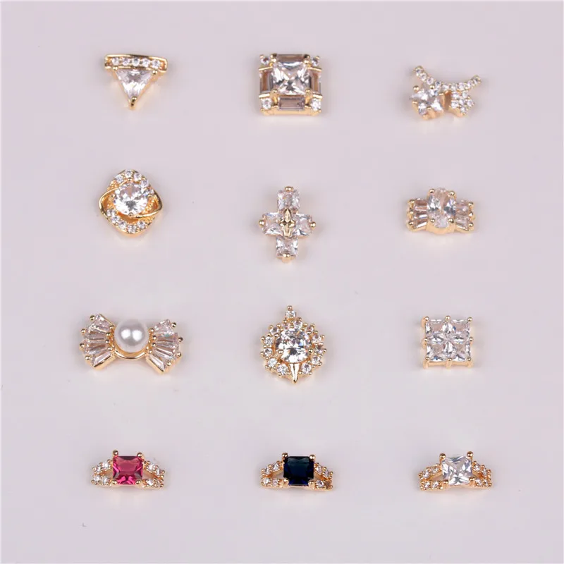 

5pcs 3D Zircon Nail Art Jewelry Japanese Nails Decorations top-level Quality crystal Manicure diamond Charms ER020