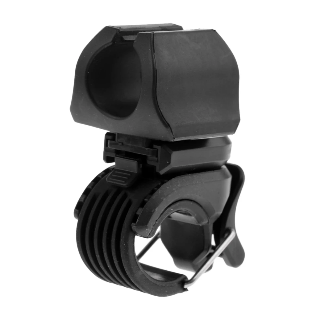360 Swivel Bike Bicycle LED Flashlight Mount Bracket Holder Front Light Clip Clamp Lantern Black Bicycle Accessories