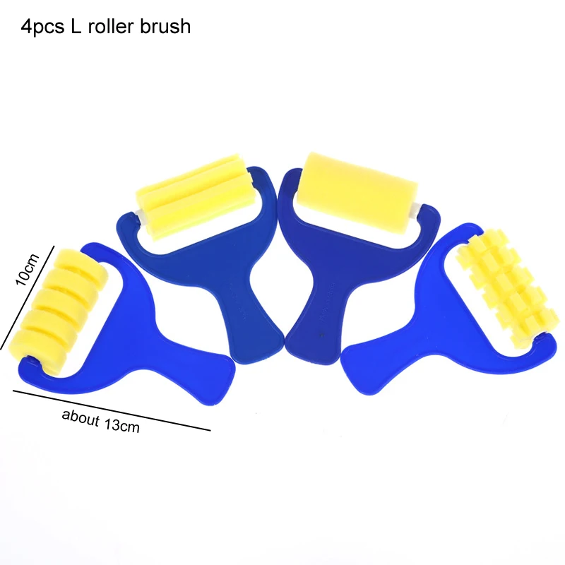 Граффити художественные принадлежности для рисования школьные канцелярские принадлежности поворачивать, вращать губку пены живопись Роликовые щетки - Цвет: 4pcs L roller brush