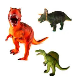 Большой Размеры мягкие Животные мир динозавров мультфильм модели тираннозавр Spinosaurus Трицератопс игрушки Фигурки мальчиков подарок