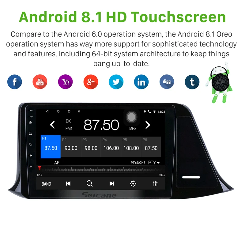 Best Seicane 9" Android 8.1 GPS Navigation Radio For 2016-2018 Toyota C-HR Left Hand Drive Multimedia Player 2