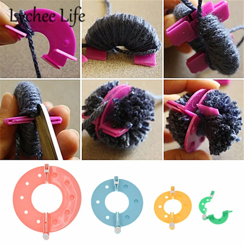 Lychee Life 8 шт.. пушистый шар плетение помпон производитель пластиковых бобов шар Производитель DIY ручной работы Швейные принадлежности для