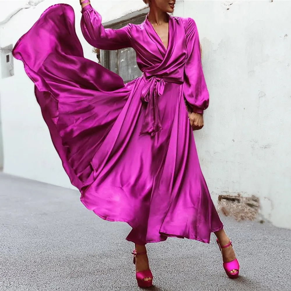 

2019 Summer Women Long Maxi Dress Sexy Club Casual Boho Beach Dress Long Sleeve Bandage Party Dress Vestidos