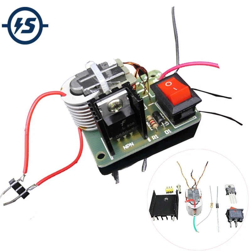 

15KV 15000V 2A DIY Kits High Voltage Pressure Generator Igniter Kit Step-Up Boost Module Coil Transformer Driver Plate Suite
