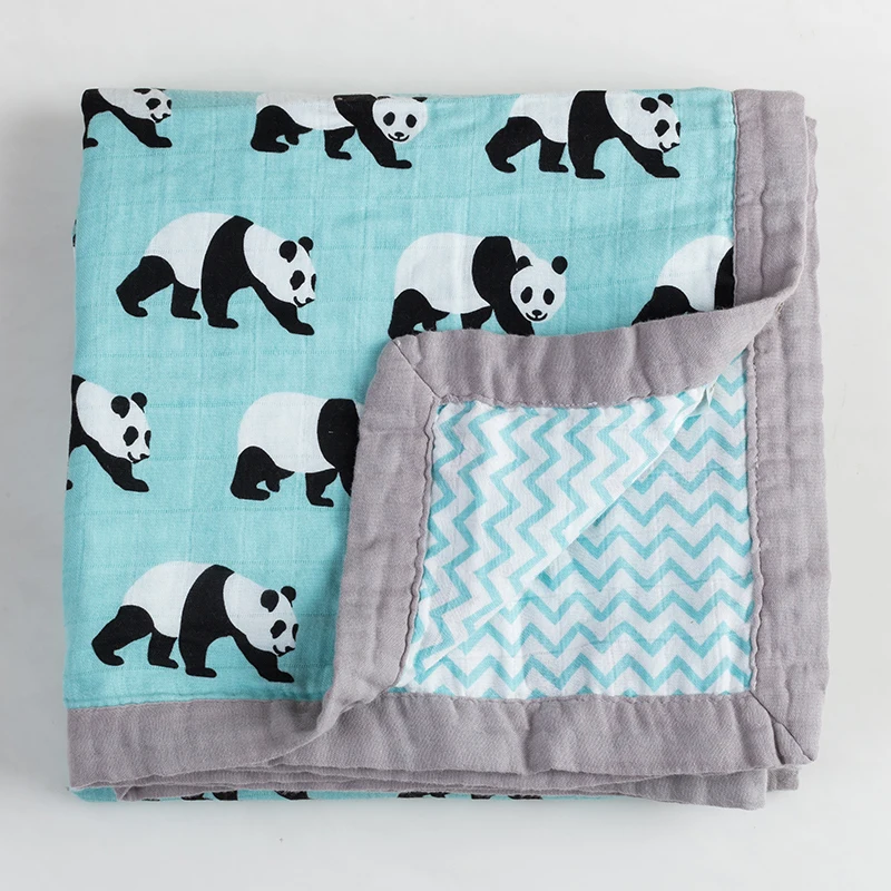Baby Wrap Cotton blanket Multifunctional 2 layer Muslin Newborns Baby Swaddle Blanket 120*120cm