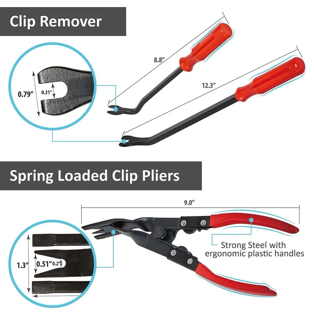 Автомобильный монтажный чехол, инструменты для ремонта, пластиковая отвертка для крепежа, зажим для автомобиля, плоскогубцы, дверная панель, отделка крепежа, инструменты 9449