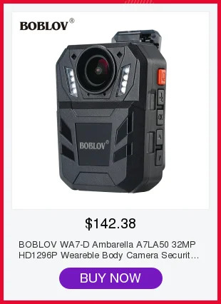 BOBLOV HD66-07 1296P 64GB Аудио Видео рекордер 2,0 lcd камера ночного видения камера Ambarella A7 полицейская камера