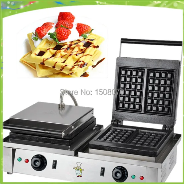 Free shipping commerical egg lolly muffin waffle iron square belgium waffle making machine