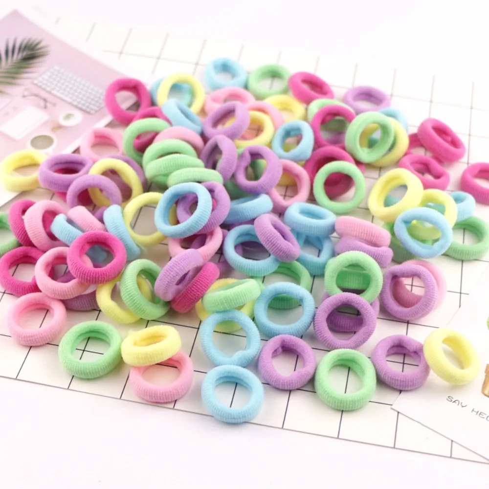 Fasce Per Capelli Arcobaleno Bambina - Set Da 4 Elastiche Tie Dye Regolabili - Foto 2