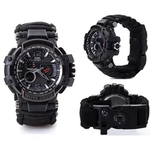 Военные компасы часы Туристический навигатор для лесной охоты водное Выживание геологические digita защитные часы с Паракордом походные снаряжение