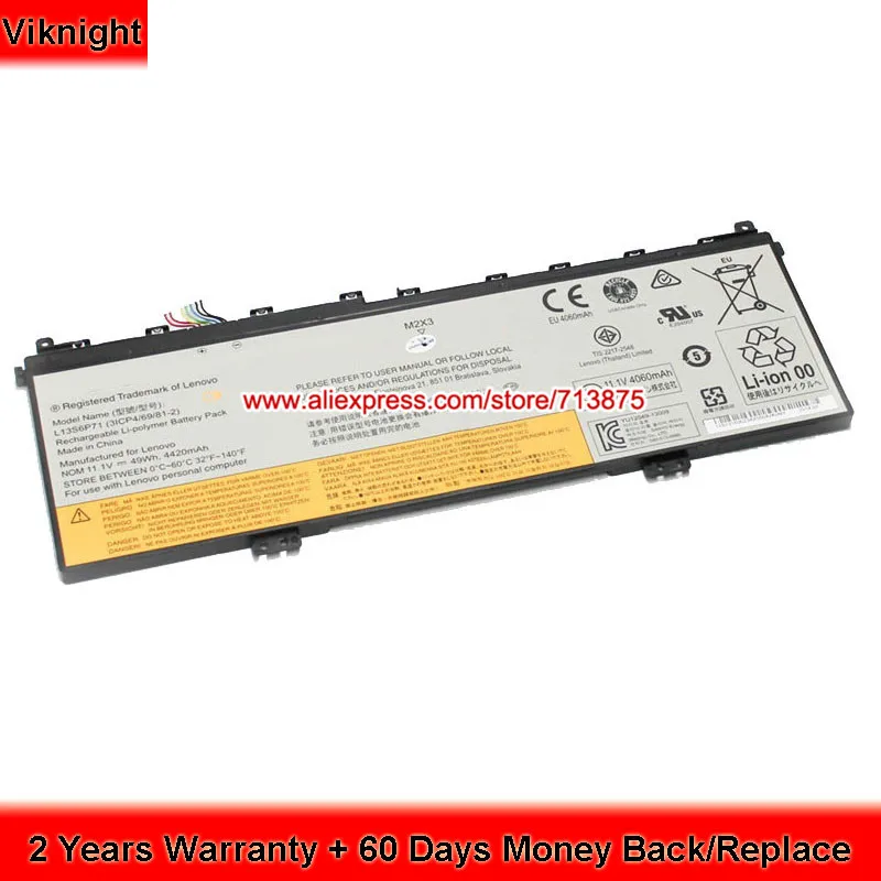 Genuine 11.1V 49Wh Laptop Battery For LENOVO YOGA 2 13 L13M6P71 L13S6P71