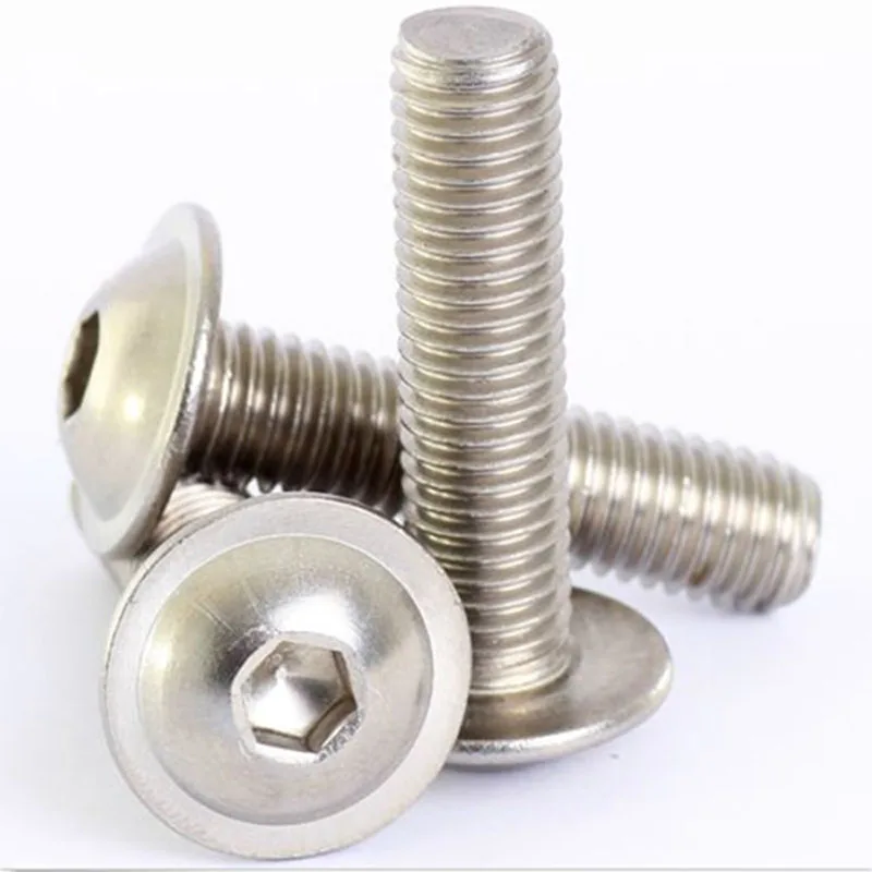M5 Button Head Screws Nuts & Washers A2 Stainless Steel Dome Head Bolts 