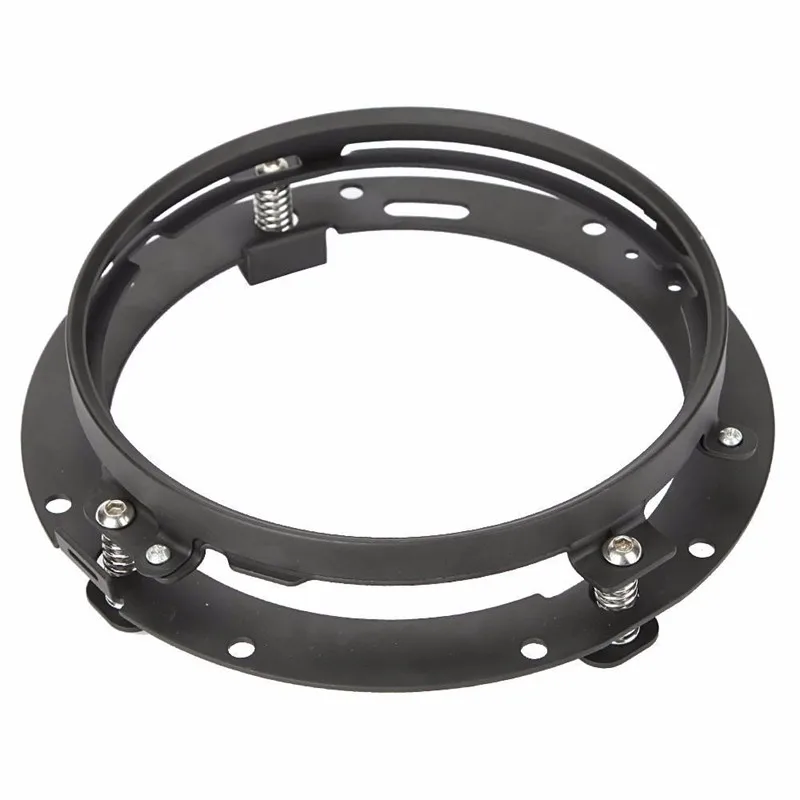 Black 7 Inch Headlight Ring Mounting Bracket Headllamp Mount For Harley Davidson Motocycle Jeep Wrangler