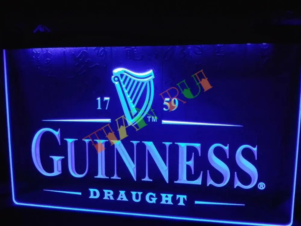 LE002 Guinness Vintage Logos Beer Bar LED Neon Light Sign ...