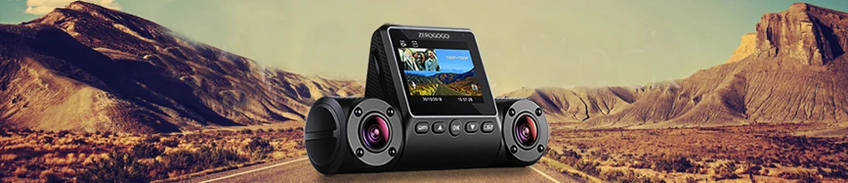 Видеорегистратор ZEROGOGO R2 с двумя объективами, двойная камера 1080 P, видеорегистратор Full HD, Автомобильный видеорегистратор, видеокамера, супер ночное видение, режим парковки, конденсатор, WDR