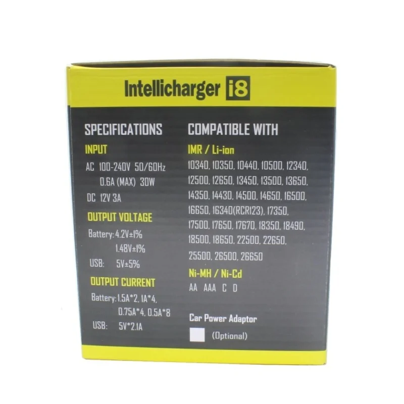 1 шт. Nitecore i8 nuevo i4 i2 cargador inteligente 8 toвсего ranuras 4A salida Smart para Li Ion 18650 16340 10440 AA