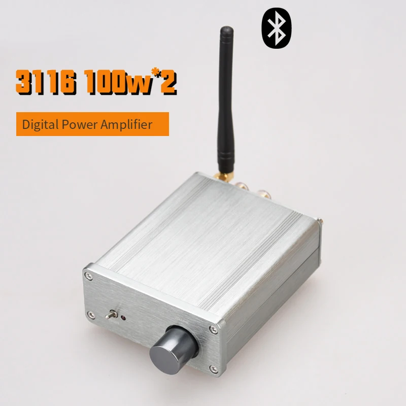 

HIFIDIYLIVE AUDIO Mini digital power amplifier TPA3116 2.0 100W*2 amplifier stereo pure hi-fi amplifier bluetooth select
