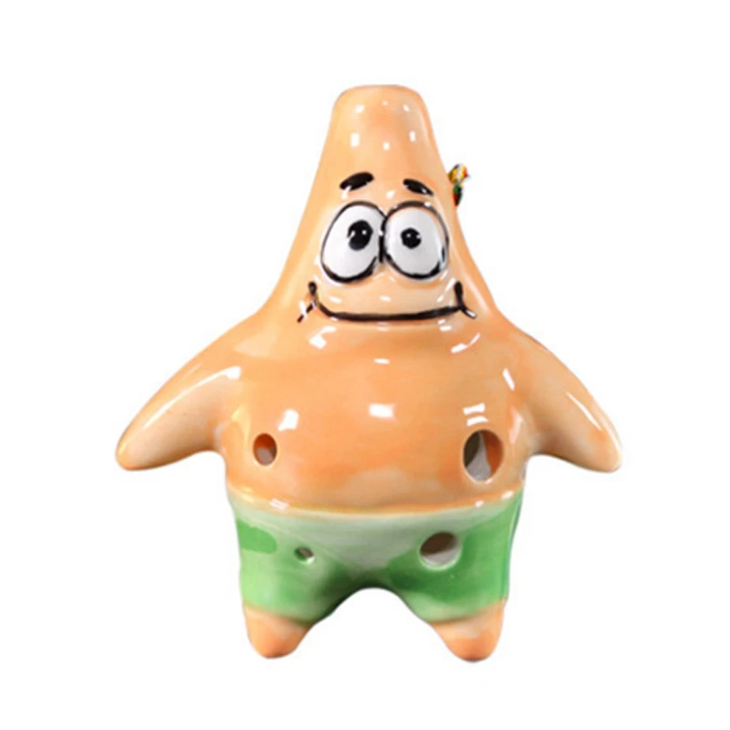 

Orff Instruments Ocarina 6 Holes Patrick Star Cartoon Shape Beginner Children Gift