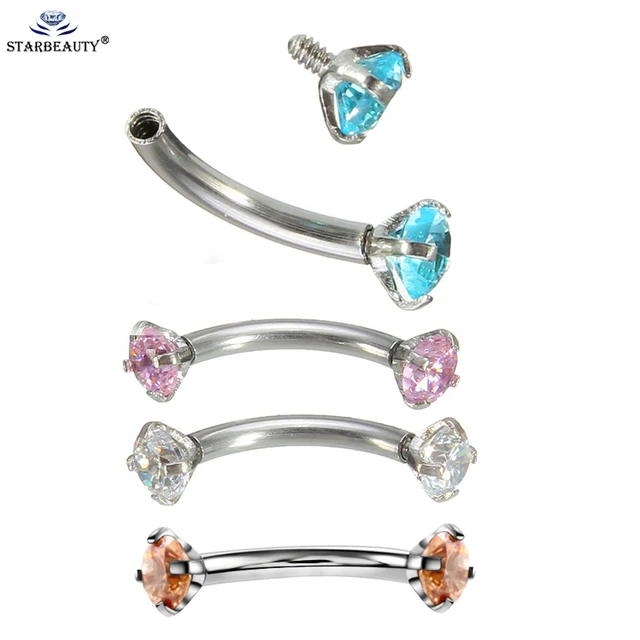 1pc Eyebrow Rings Earring 16G Internally Threaded Earring