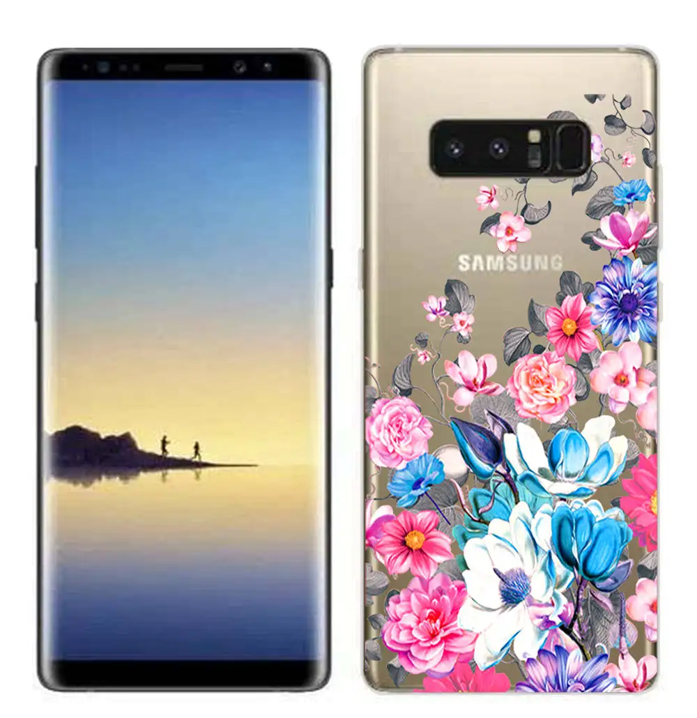 Clear Silicone Fundas for Samsung Galaxy S8 S9 S8 Plus S9 Plus Soft TPU Cover for Samsung Note 3 4 5 7 8 9 Case Protective Shell (18)